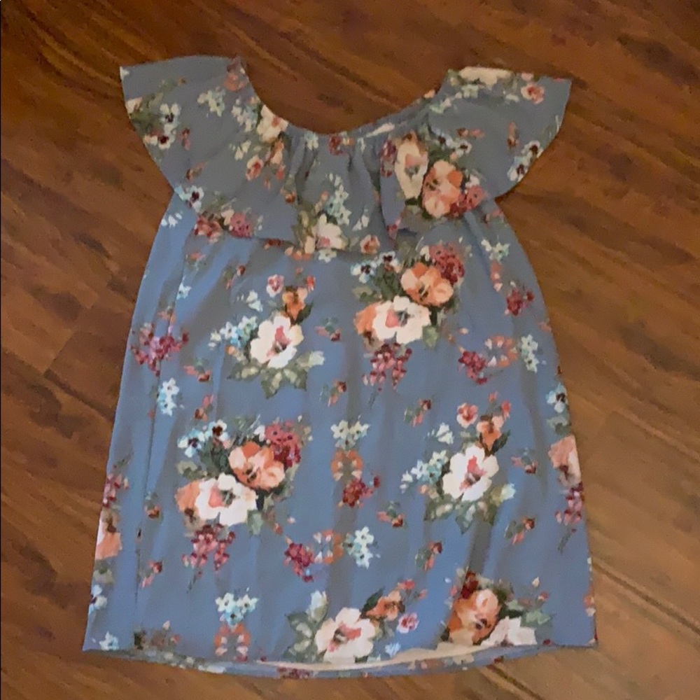 Off the shoulder shift dress